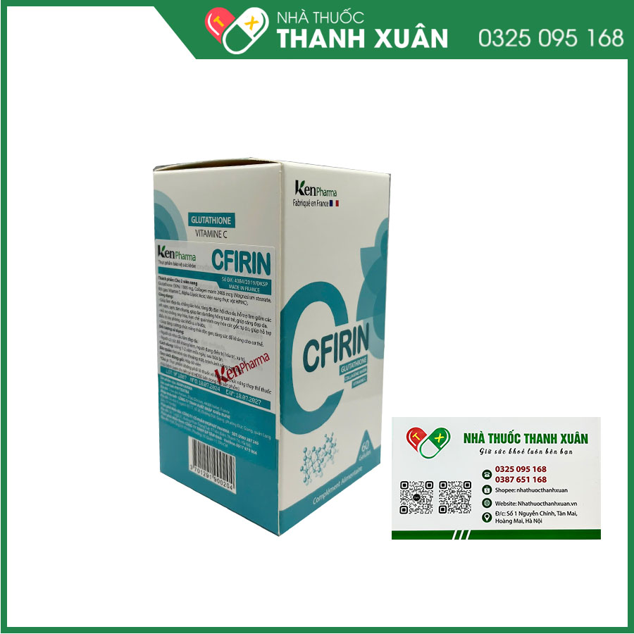 Viên uống Cfirin hỗ trợ làm trắng da, trị nám